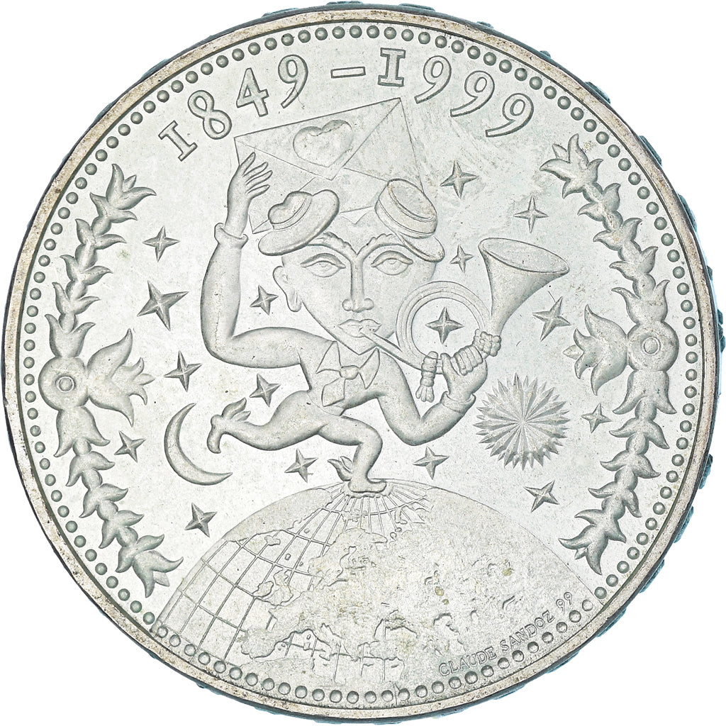 Coin, Switzerland, 20 Francs, 1999, Bern, AU(55-58), Silver, KM:85