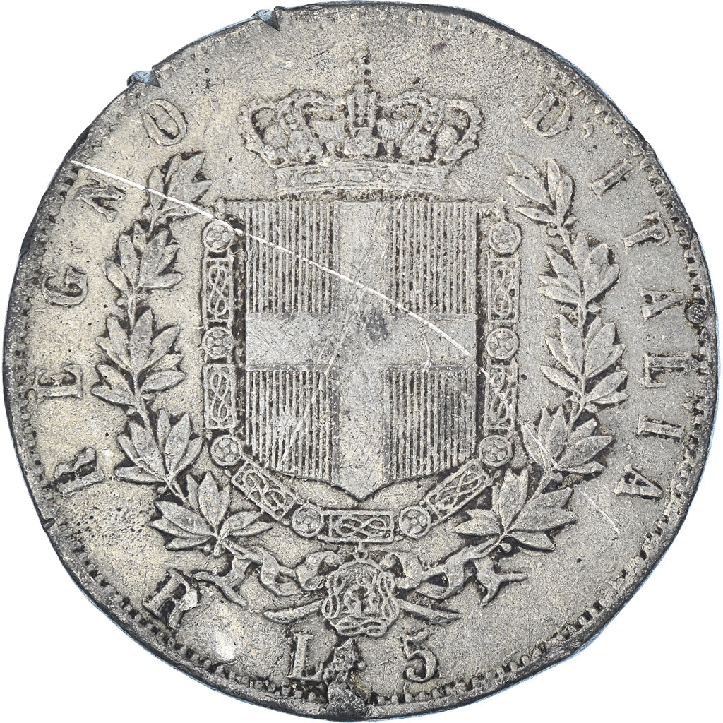 Coin, Italy, Vittorio Emanuele II, 5 Lire, 1876, Rome, Faux d'Epoque, VF(30-35)