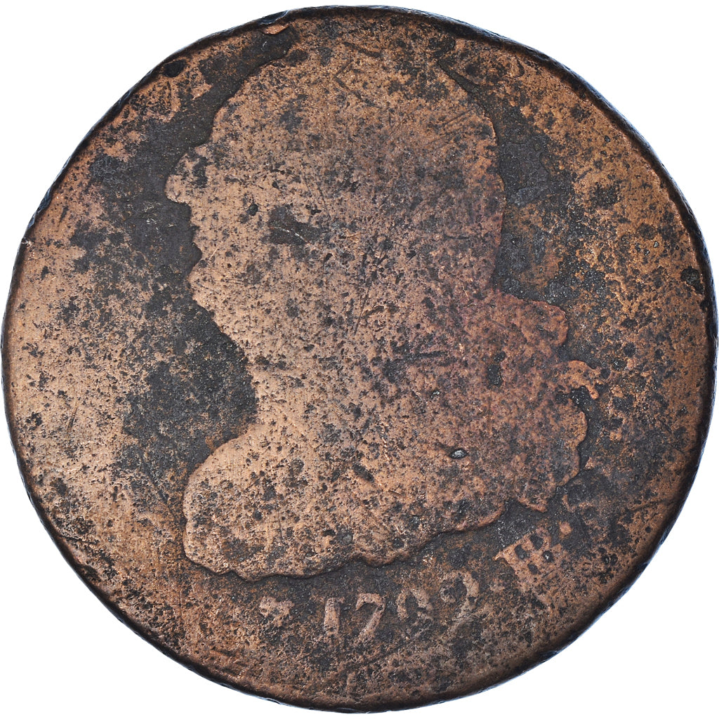 Coin, France, Louis XVI, 2 sols français, 2 Sols, 1792 / AN 4, Strasbourg