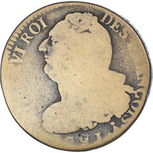 Coin, France, Louis XVI, 2 sols françois, 2 Sols, 1791 / AN 3, Paris, F(12-15)