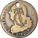 Coin, France, Louis XVI, 2 sols françois, 2 Sols, 1792, Arras, percée et