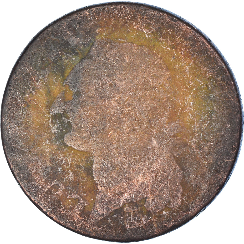 Moeda, França, Sol, 1791, F(12-15), Cobre, Gadoury:350