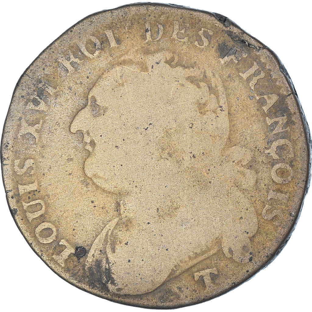 Coin, France, Louis XVI, 12 deniers françois, 12 Deniers, 1792⸱4, Nantes