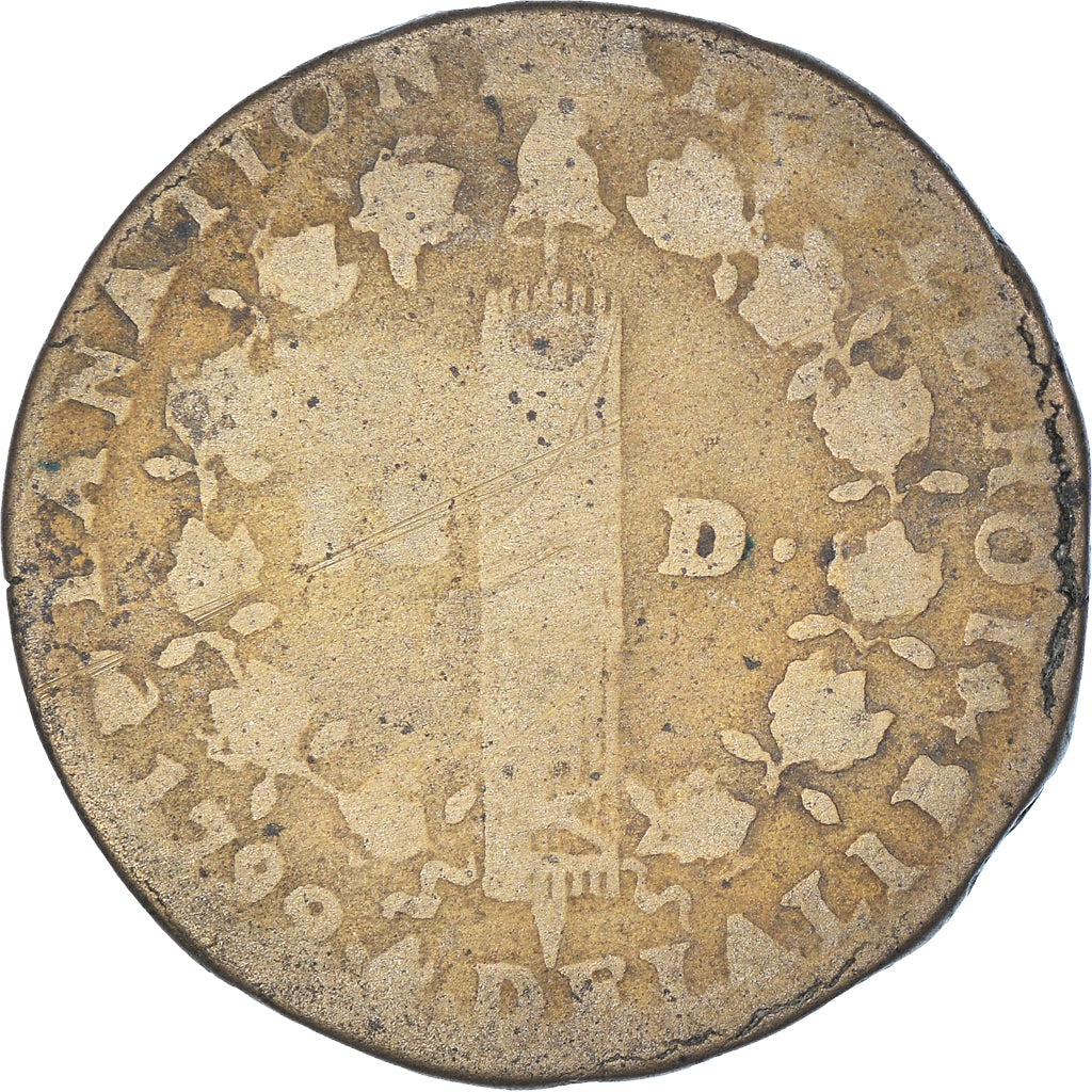 Coin, France, Louis XVI, 12 deniers françois, 12 Deniers, 1792⸱4, Nantes