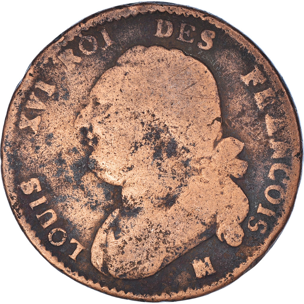 Münze, Frankreich, Louis XVI, 12 deniers françois, 12 Deniers, 1792