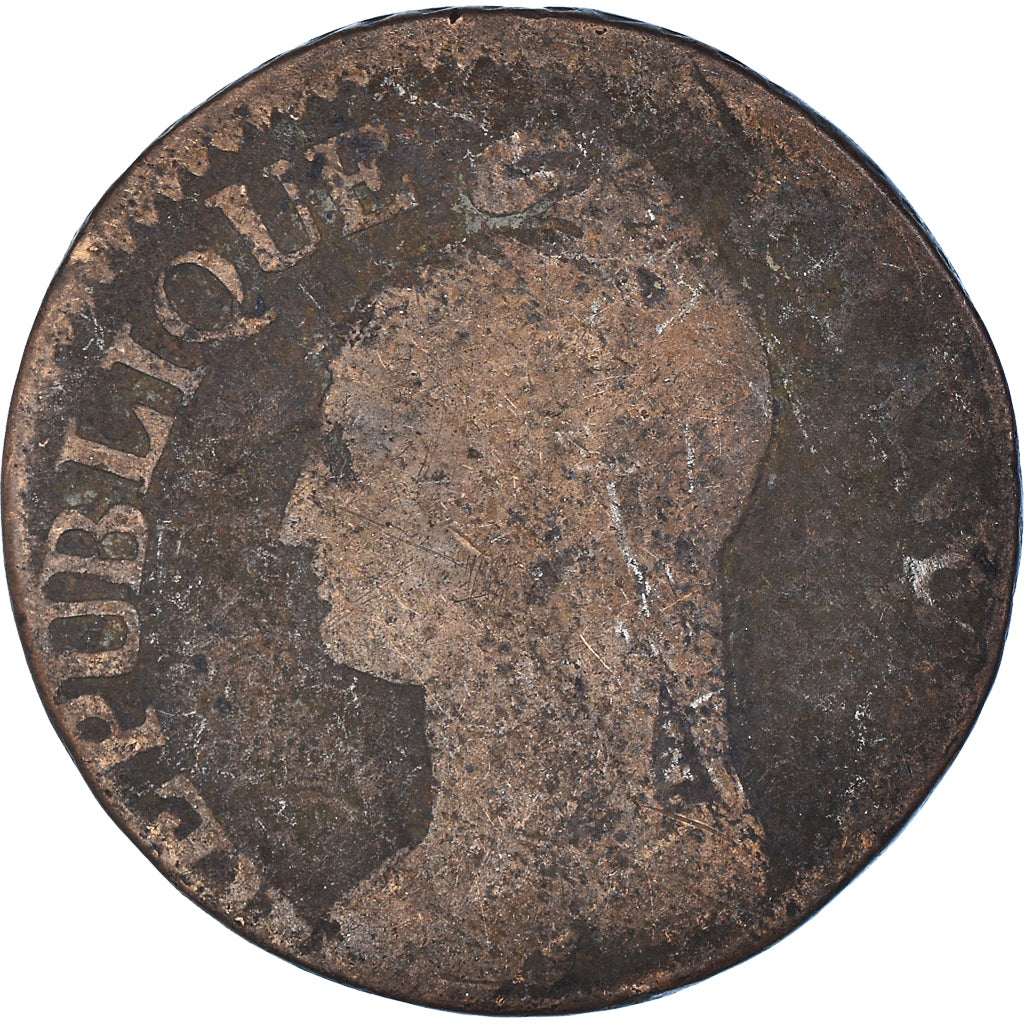 Moneta, Francia, Dupré, 5 Centimes, Limoges, B+, Rame