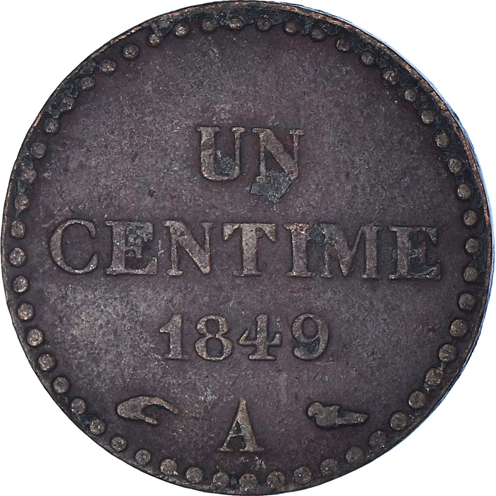Coin, France, Dupré, Centime, 1849, Paris, VF(30-35), Bronze, KM:754