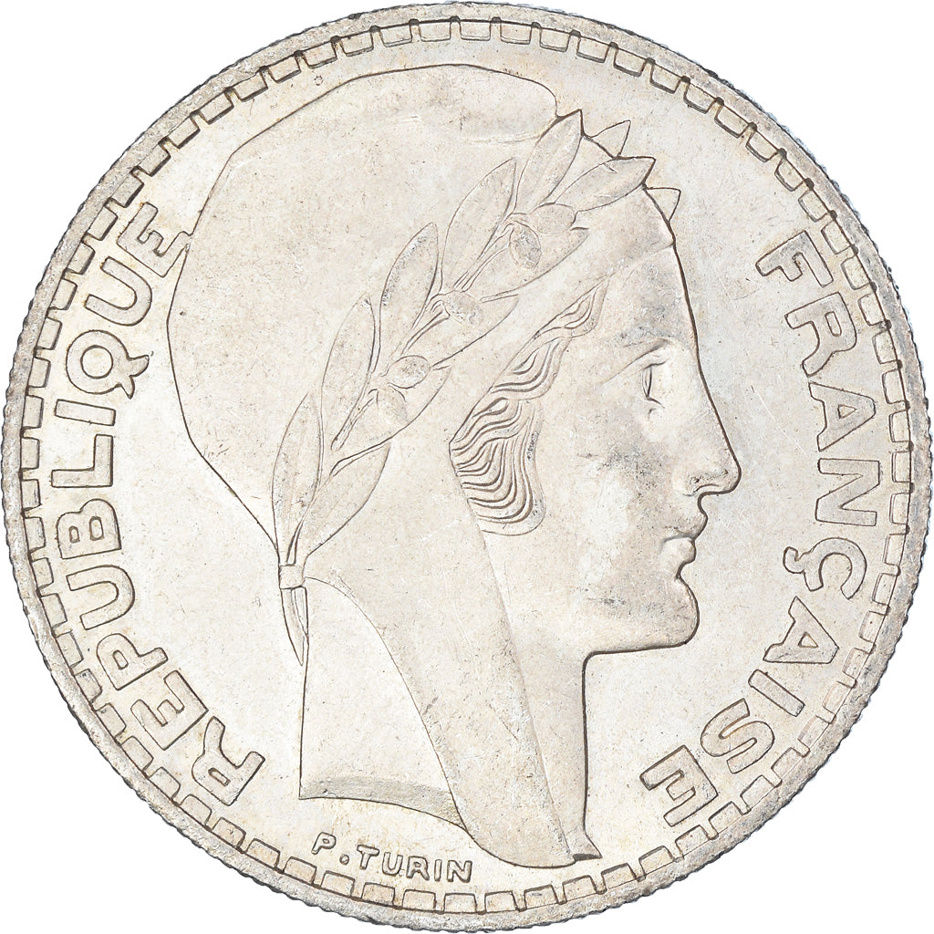 Moneda, Francia, Turin, 20 Francs, 1934, Paris, EBC, Plata, KM:879, Gadoury:852