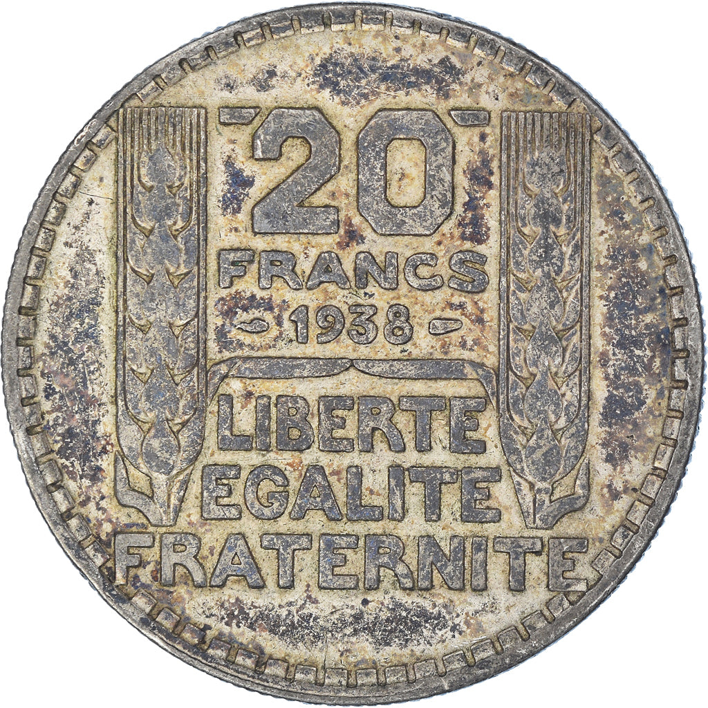 Moneta, Francia, Turin, 20 Francs, 1938, Paris, BB, Argento, KM:879, Gadoury:852