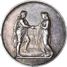 France, Medal, Médaille de mariage, sans inscriptions, AU(55-58), Silver