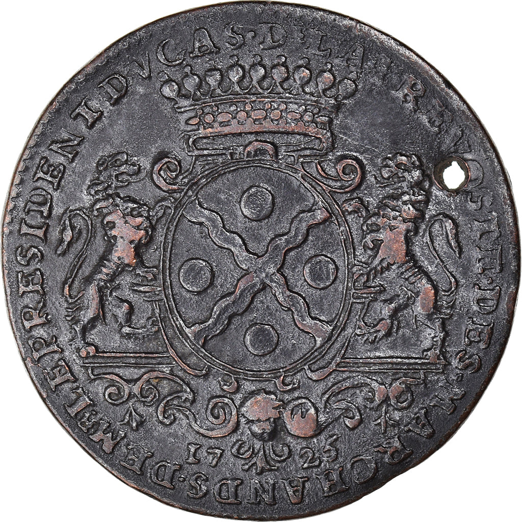 France, Jeton, Consulat de Lyon, Laurent Dugas, 1725, TTB, Cuivre