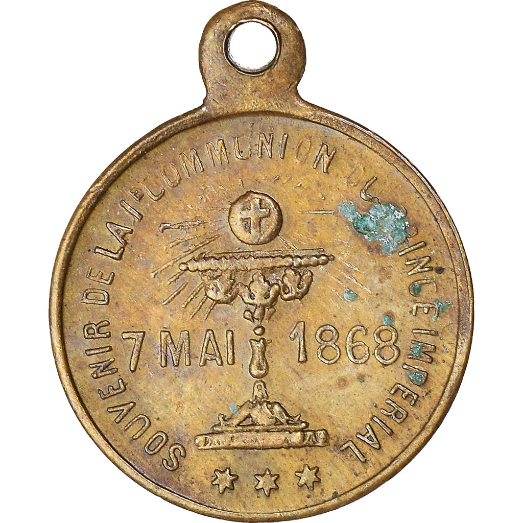 France, Medal, Souvenir de la 1ere communion du Prince impérial, 1868