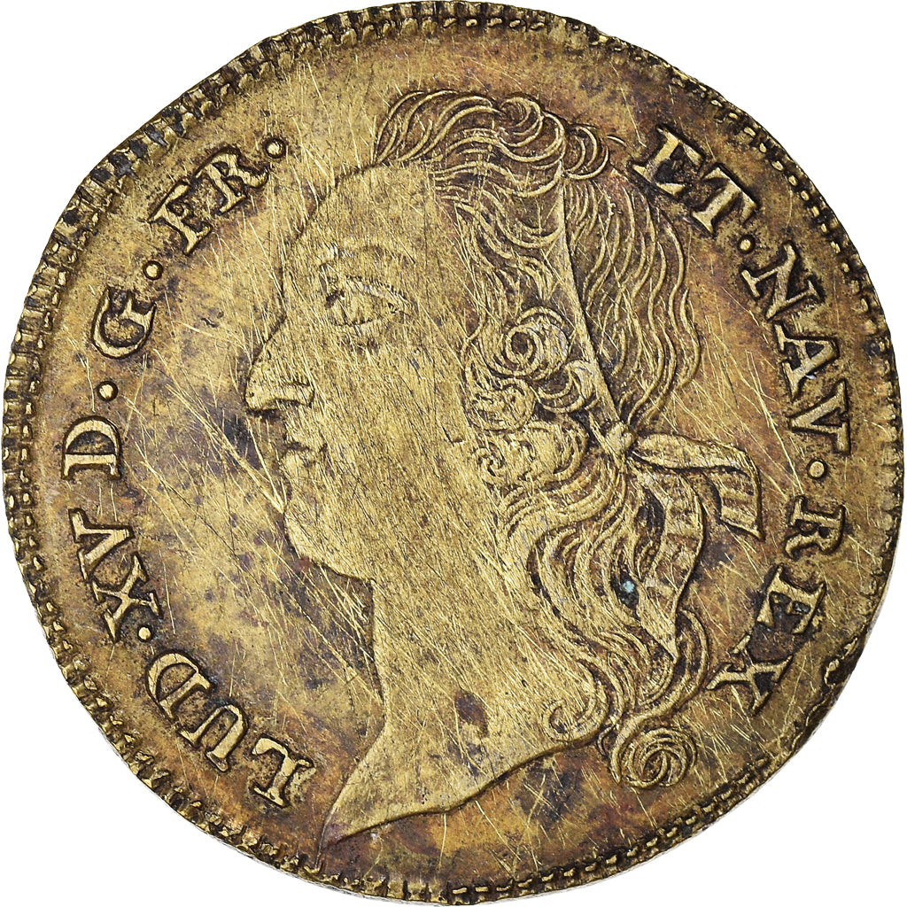 France, Token, Louis XV, Optimo Principi, 1753, EF(40-45), Brass