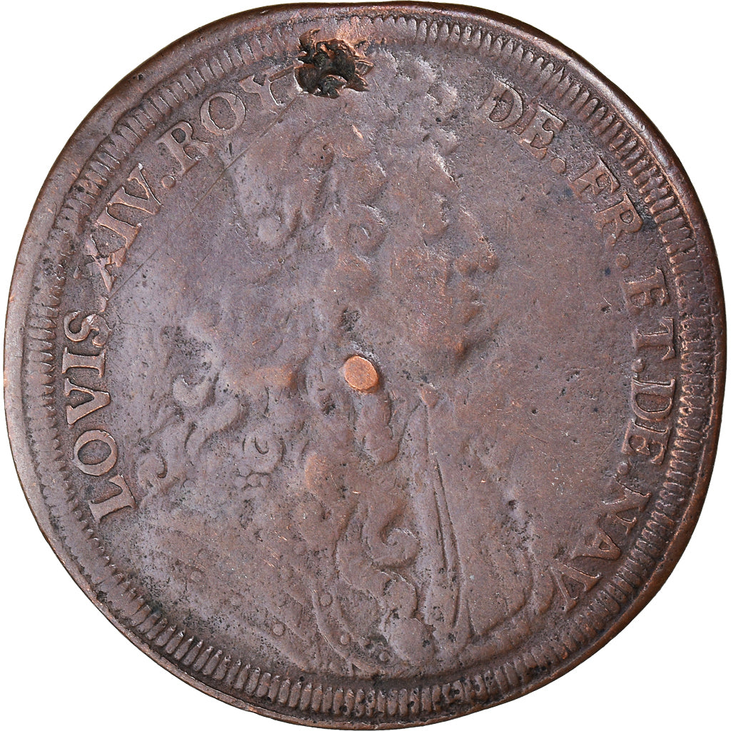 France, Token, Louis XIV, Jeton de Nuremberg, VF(30-35), Copper