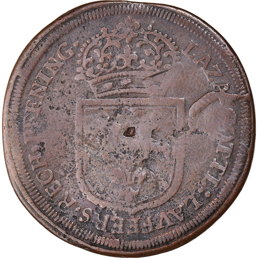 France, Token, Louis XIV, Jeton de Nuremberg, VF(30-35), Copper