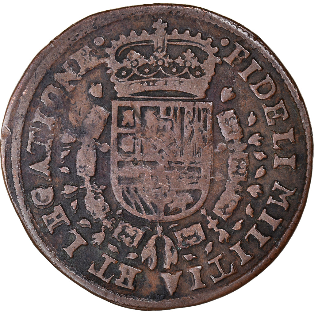 Países Baixos Espanhóis, Token, Philippe IV, 1656, VF(30-35), Cobre