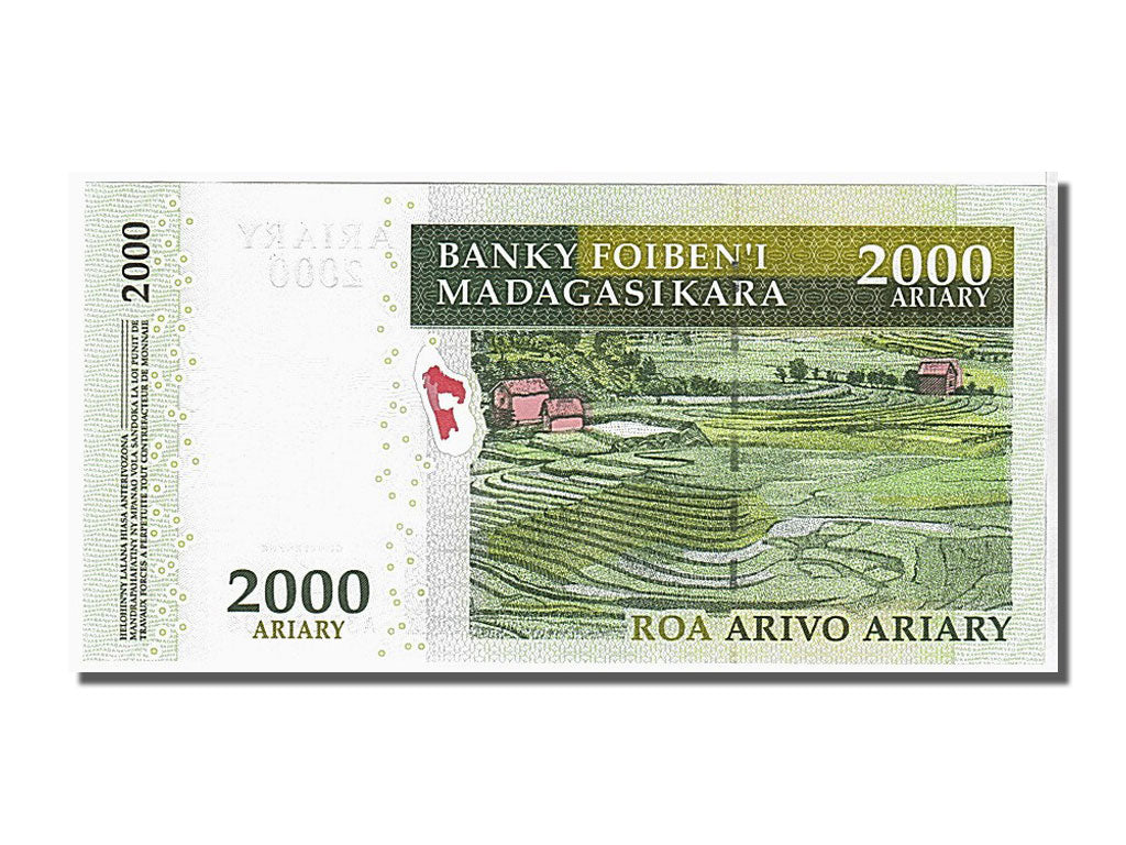 Banconote, Madagascar, 2000 Ariary, 2006, KM:90b, FDS