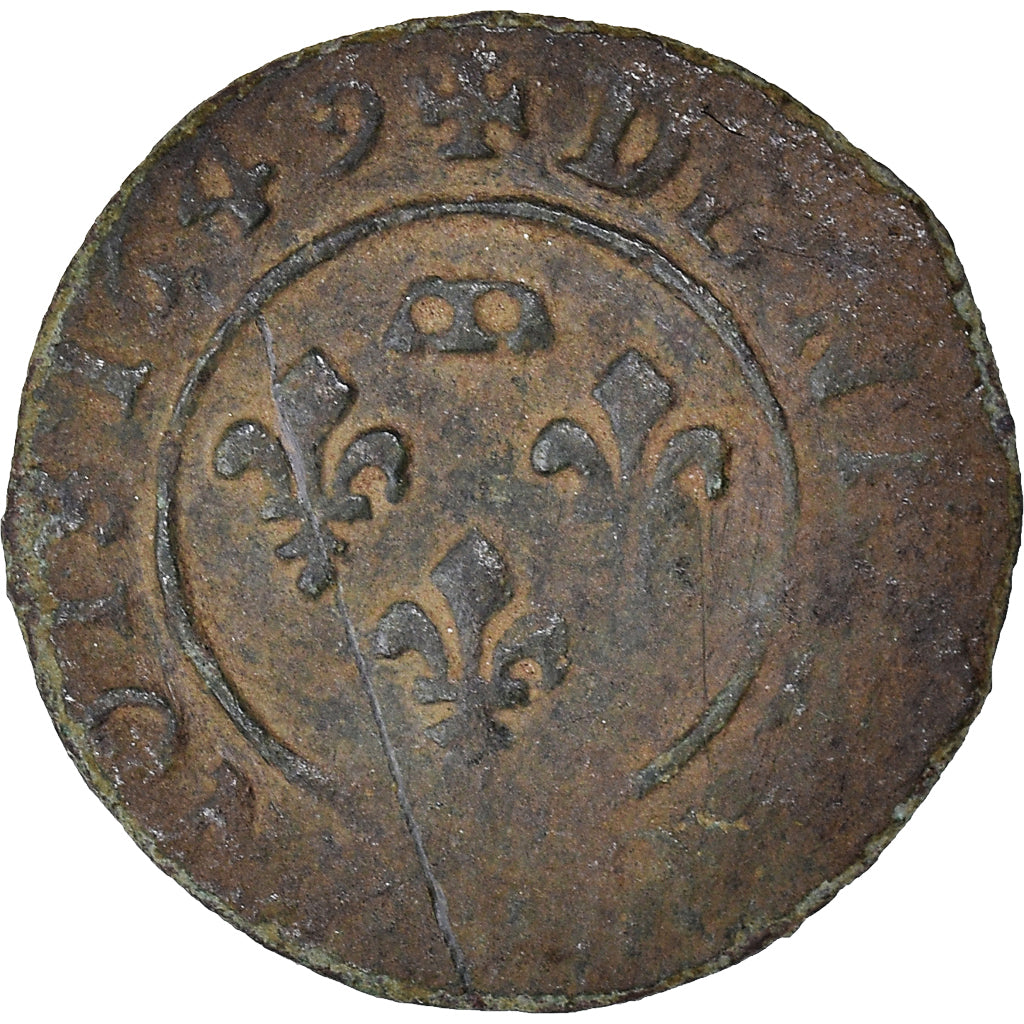 Coin, France, DOMBES, Gaston d'Orléans, Denier Tournois, 1659, Trévoux