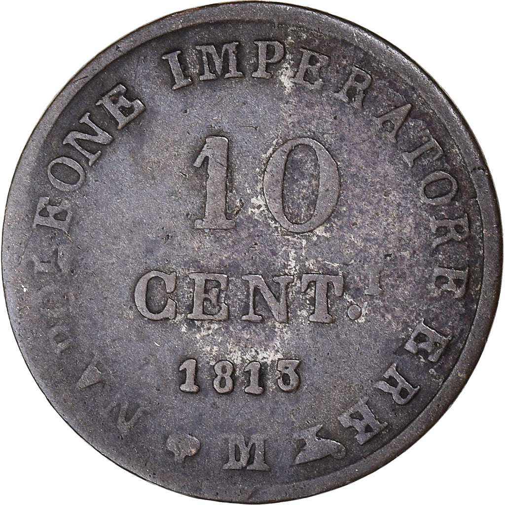 Moneta, DEPARTAMENTY WŁOSKIE, KINGDOM OF NAPOLEON, Napoleon I, 10 Centesimi