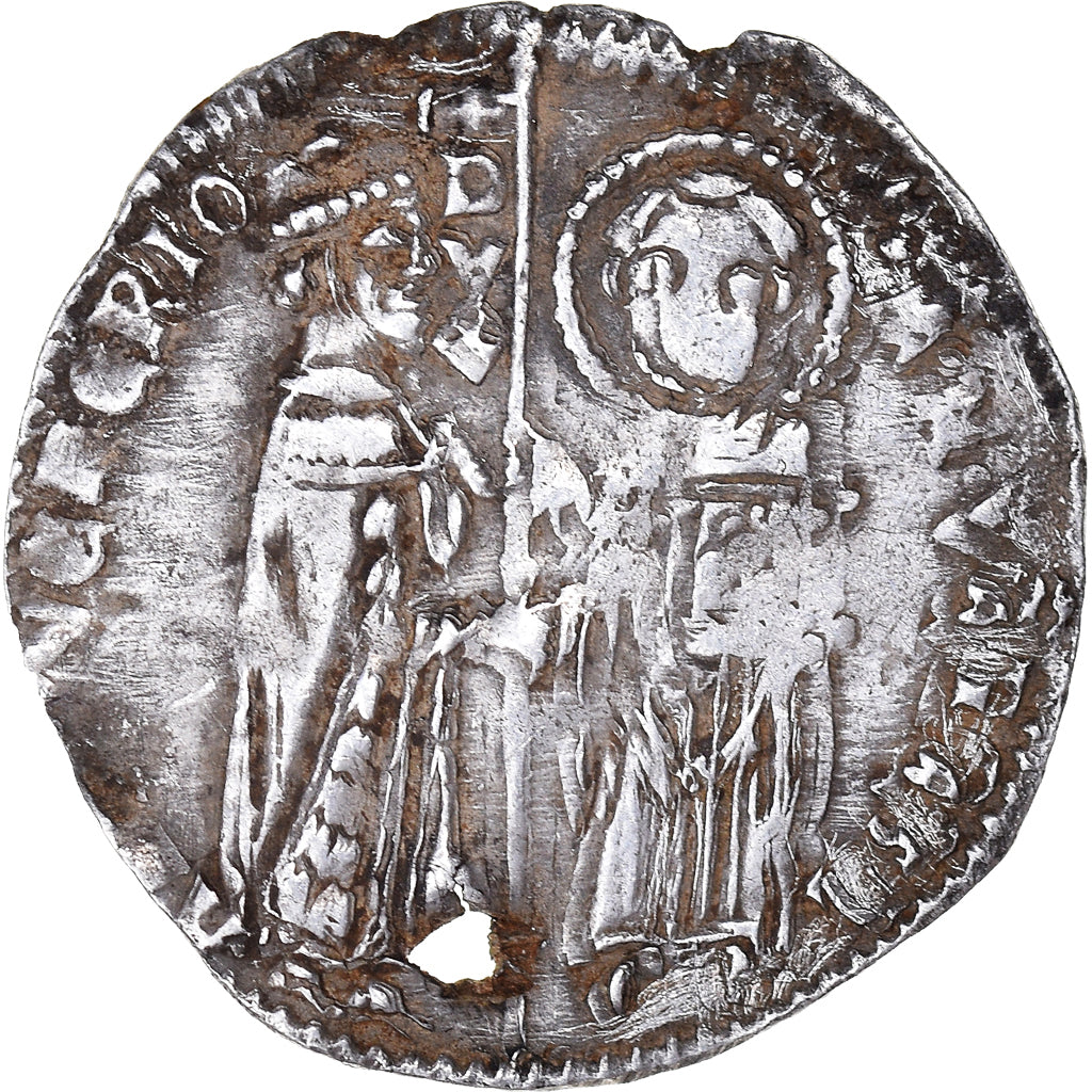 Moeda, ESTADOS ITALIANOS, Antonio Venier, Grosso, 1382-1400, Venice, VF(30-35)