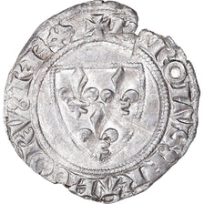 Moneta, Francia, Charles VI, Blanc Guénar, Tournai, MB+, Biglione