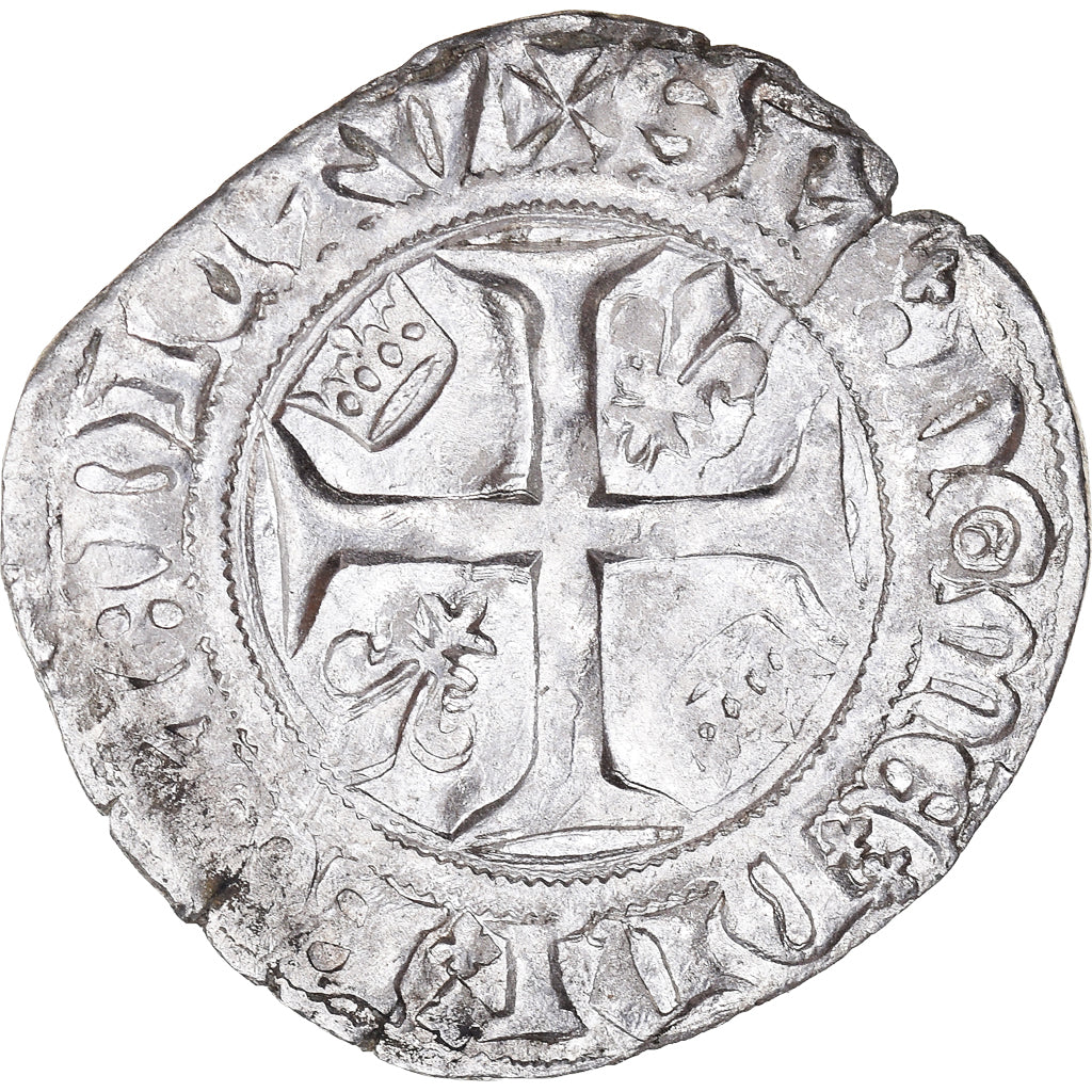Monnaie, France, Charles VI, Blanc Guénar, Sainte-Menehould ou