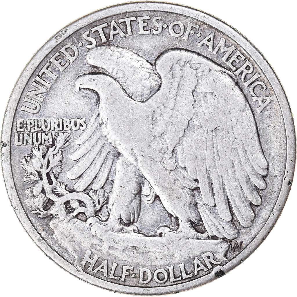 Coin, United States, Walking Liberty Half Dollar, Half Dollar, 1938, U.S. Mint