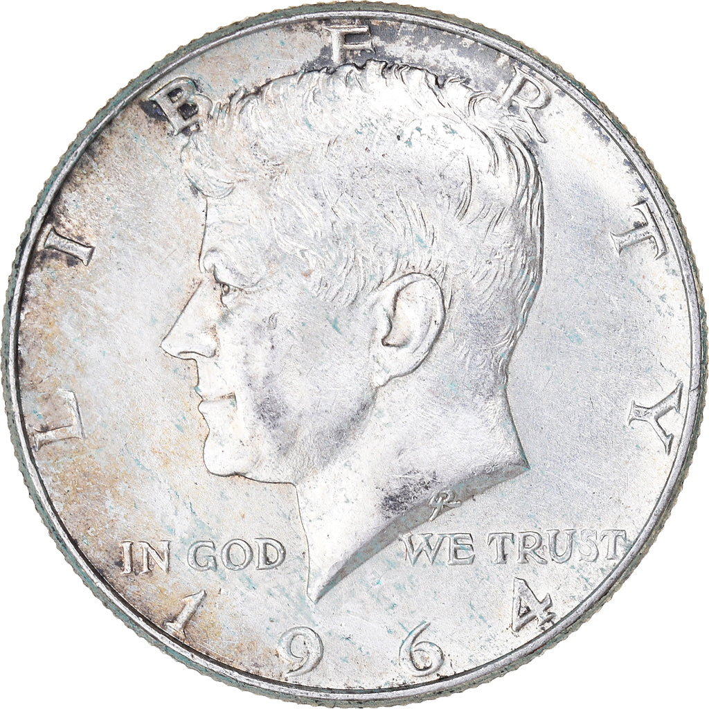 Coin, United States, Kennedy Half Dollar, Half Dollar, 1964, U.S. Mint