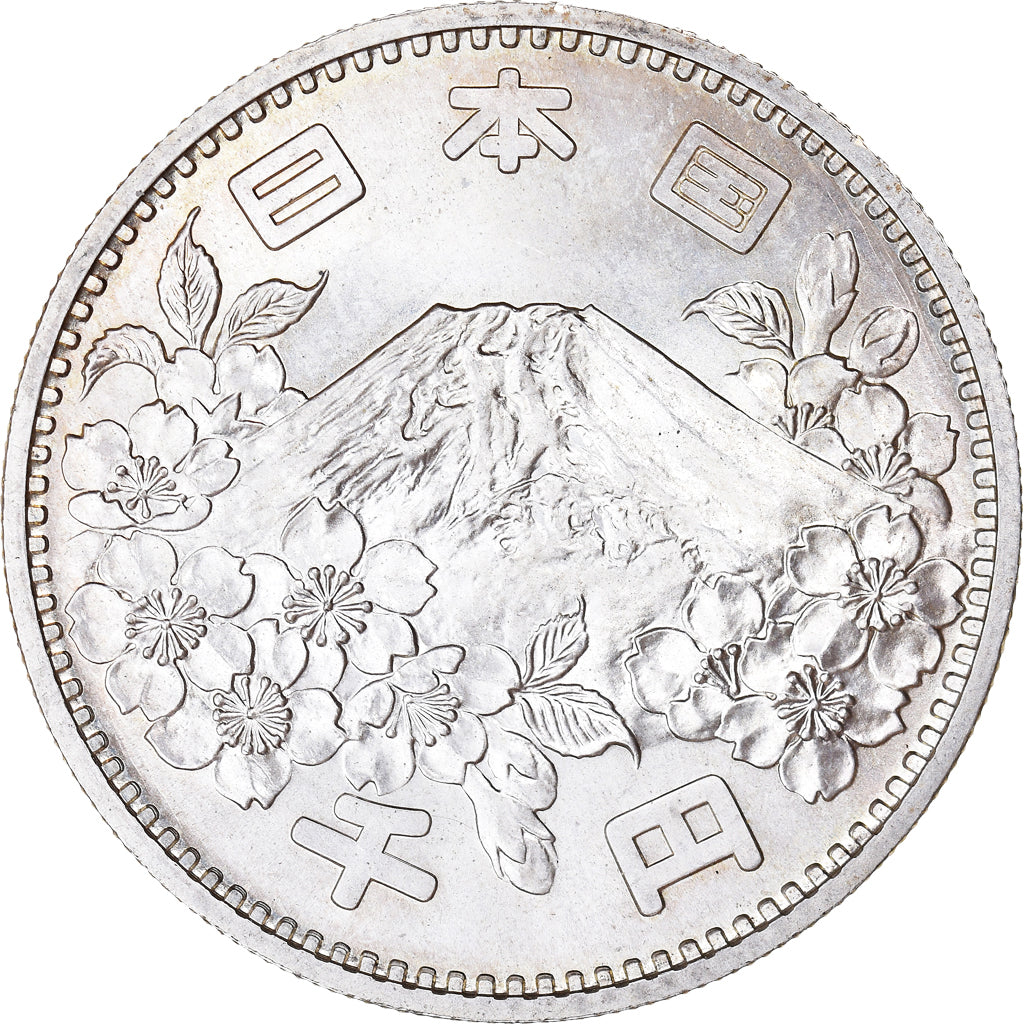 Coin, Japan, Hirohito, 1000 Yen, 1964, MS(63), Silver, KM:80