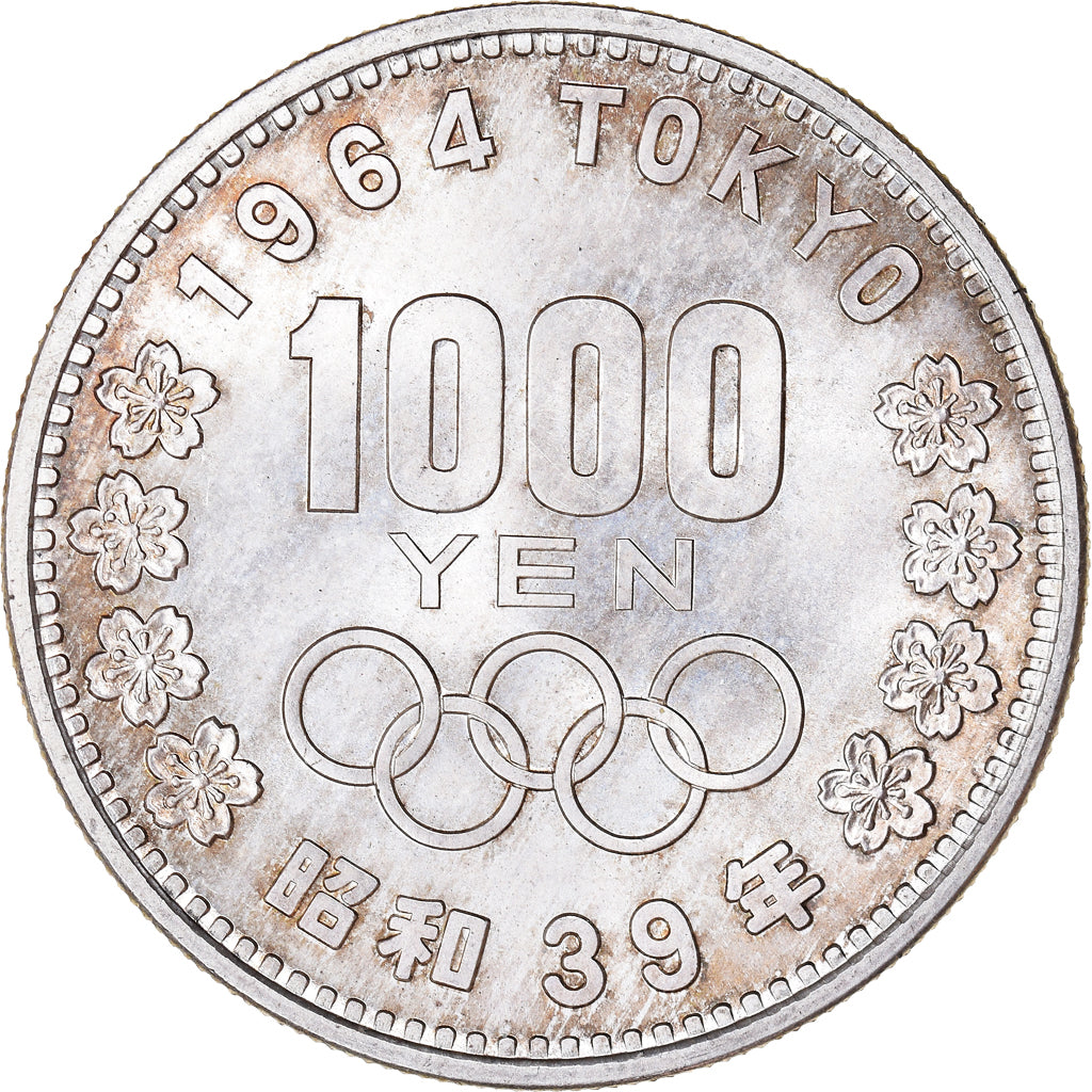 Coin, Japan, Hirohito, 1000 Yen, 1964, MS(63), Silver, KM:80
