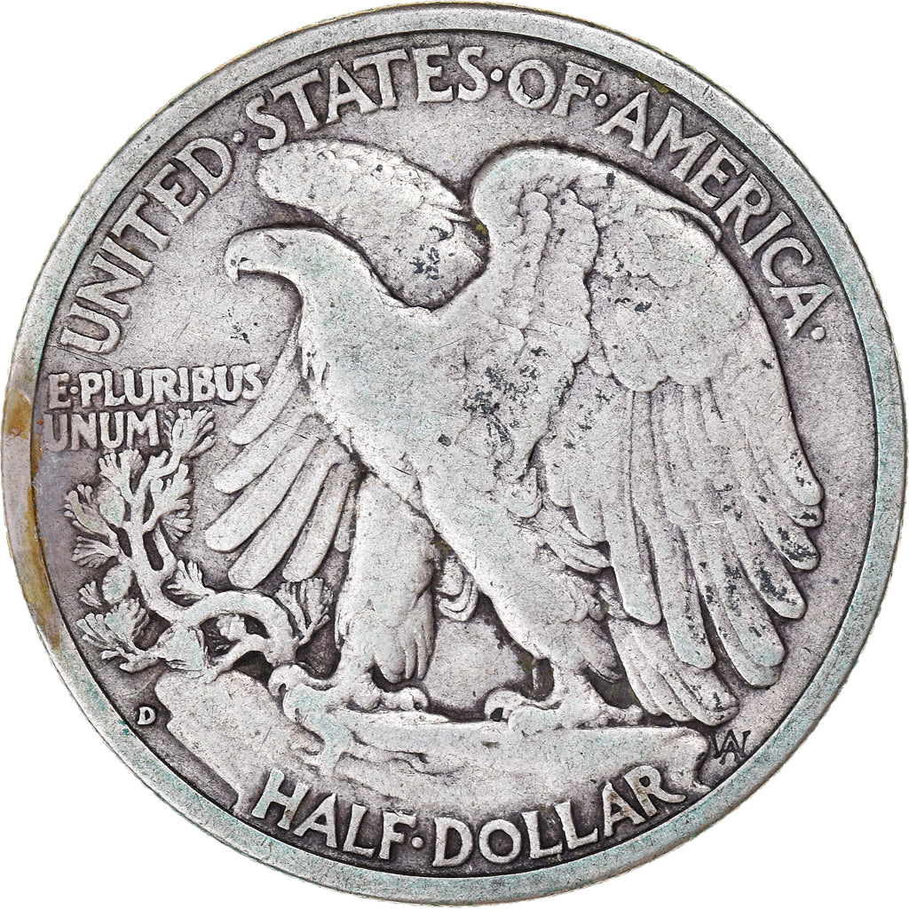Coin, United States, Walking Liberty Half Dollar, Half Dollar, 1942, U.S. Mint