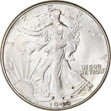 Monnaie, États-Unis, Walking Liberty Half Dollar, Half Dollar, 1942, U.S. Mint