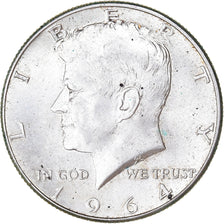 Coin, United States, Kennedy Half Dollar, Half Dollar, 1964, U.S. Mint