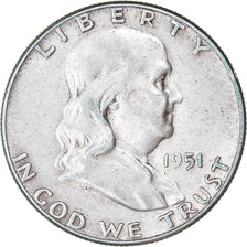 Münze, Vereinigte Staaten, Franklin Half Dollar, Half Dollar, 1951, U.S. Mint
