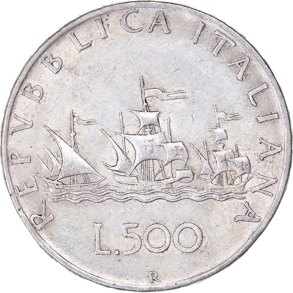 Coin, Italy, 500 Lire, 1958, Rome, EF(40-45), Silver, KM:98