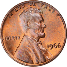 Coin, United States, Lincoln Cent, Cent, 1966, U.S. Mint, Philadelphia