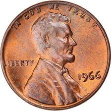 Moneta, USA, Lincoln Cent, Cent, 1966, U.S. Mint, Philadelphia, MS(60-62)