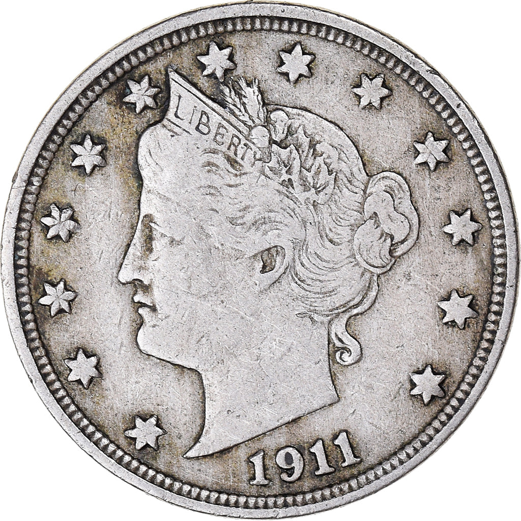 Moneda, Estados Unidos, Liberty Nickel, 5 Cents, 1911, U.S. Mint, Philadelphia