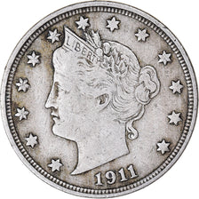 Moneda, Estados Unidos, Liberty Nickel, 5 Cents, 1911, U.S. Mint, Philadelphia