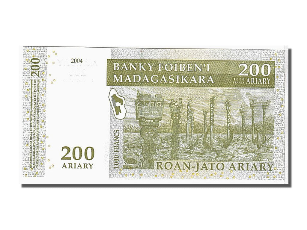 Banconote, Madagascar, 200 Ariary, 2004, KM:87a, FDS