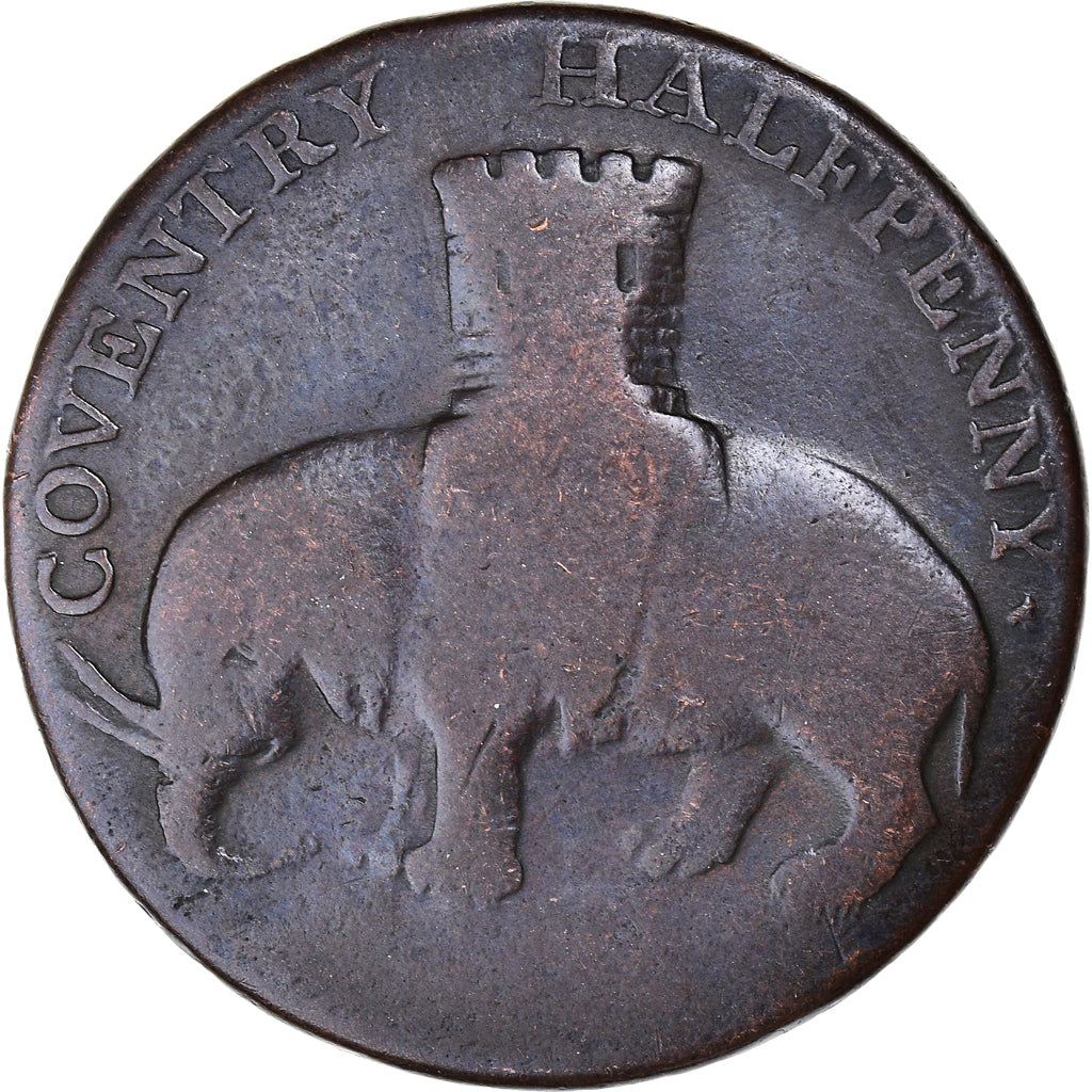 Reino Unido, Halfpenny Token, Warwickshire, Coventry, Conder Token, 1792