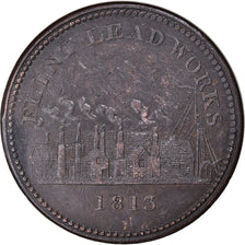 United Kingdom, Penny Token, Flint lead works, 1813, EF(40-45), Copper