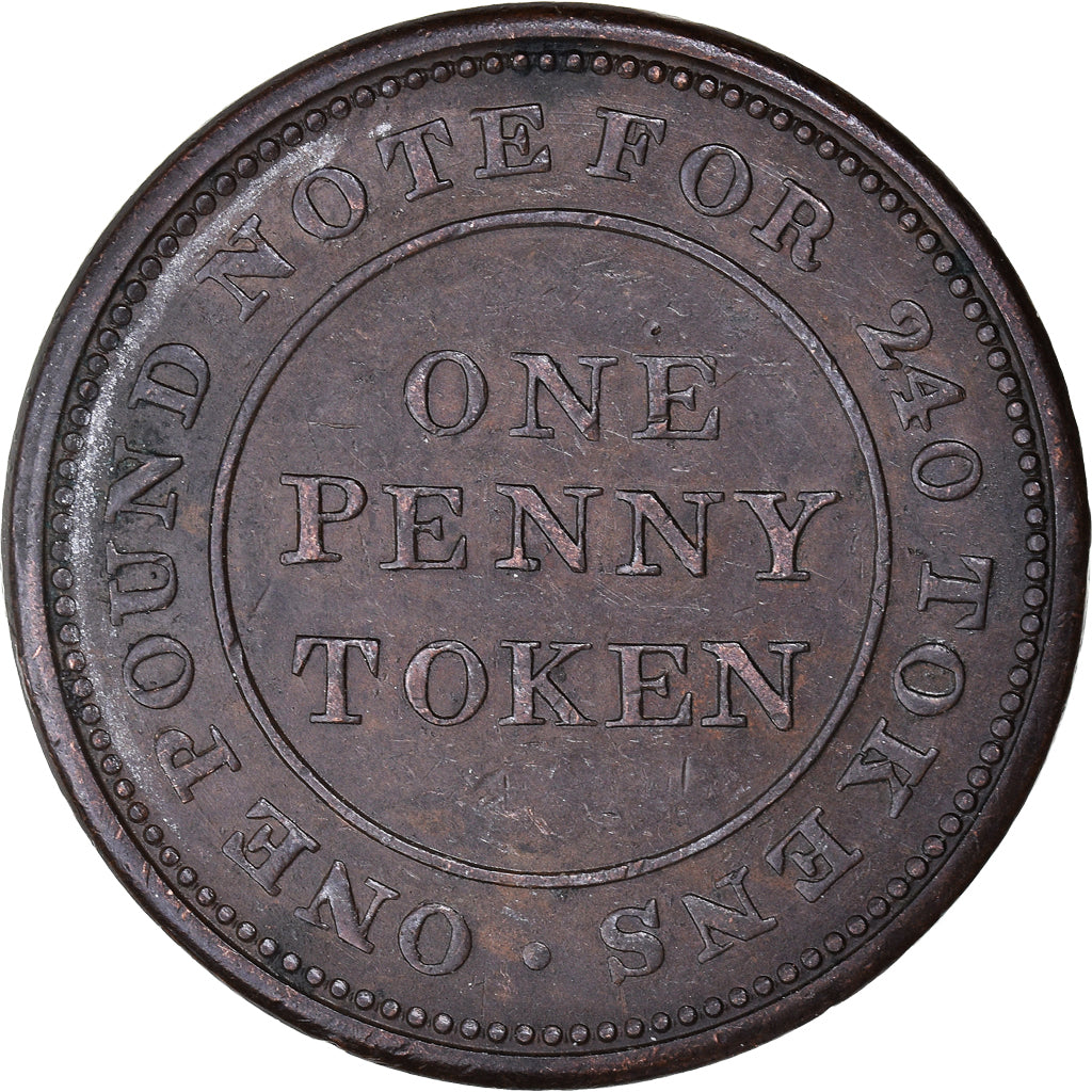 United Kingdom, Penny Token, Flint lead works, 1813, EF(40-45), Copper