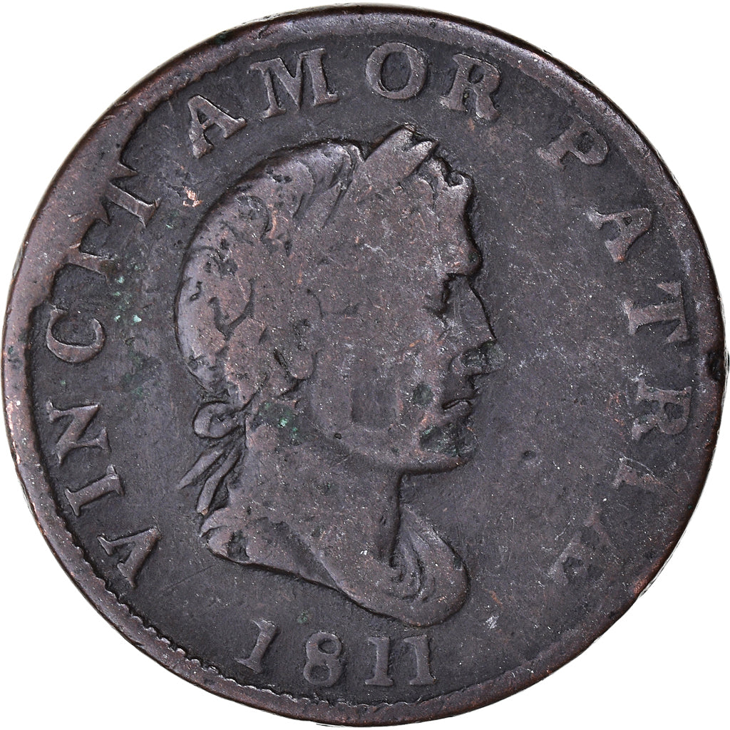 Verenigd Koninkrijk, Halfpenny Token, Walshampton, Essex, vincit amor patriae
