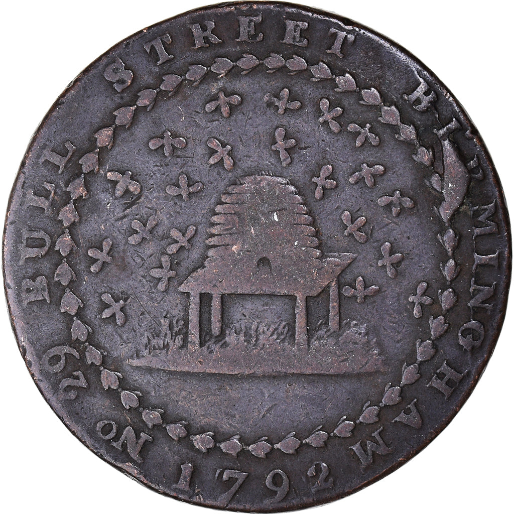Grã-Bretanha, Halfpenny Token, Donald & co, 1792, VF(30-35), Cobre