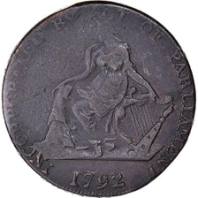 Ireland, Halfpenny Token, Dublin - Camac Kyan and Camac, 1792, VF(20-25), Copper