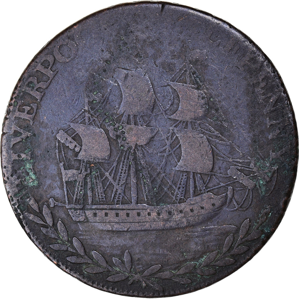United Kingdom, Halfpenny Token, Liverpool, cronebane, VF(30-35), Copper