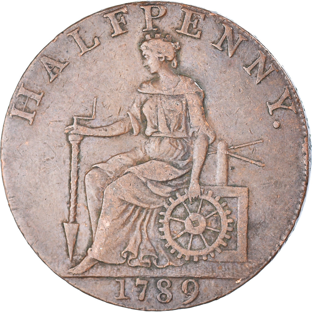 Great Britain, Halfpenny Token, Macclesfield, 1789, EF(40-45), Copper