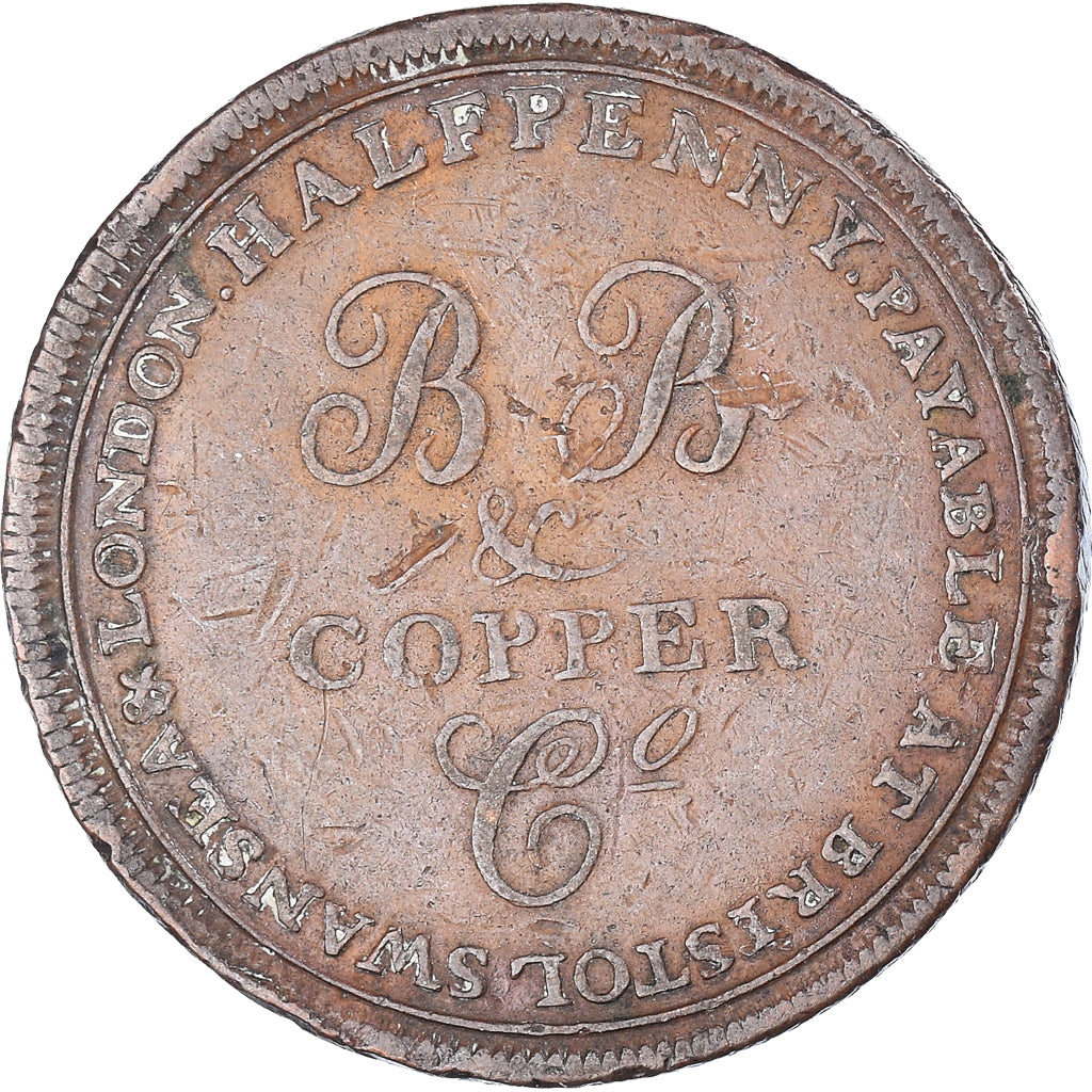 Great Britain, Halfpenny Token, Bristol Brass & Copper Company, 1811, VF(30-35)