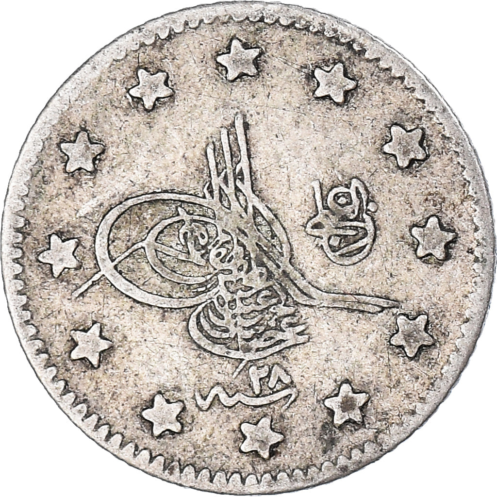 Coin, Turkey, Abdul Hamid II, Kurush, 1902 / AH 1293//28, Qustantiniyah
